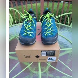 Salewa Mountain Trainer Lite Hiking Men's Size US 11.5 Malto/fluo Green